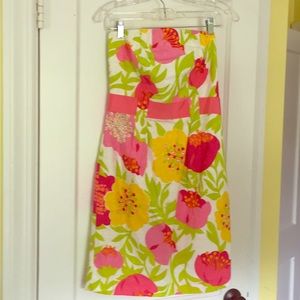 Lilly Pulitzer strapless floral dress - NEW
